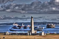   Benguela Stream passes Memorial and Spitbank Fort
