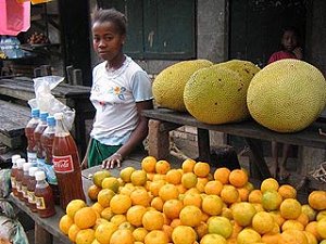 Продавщица фруктов на Мадагаскаре